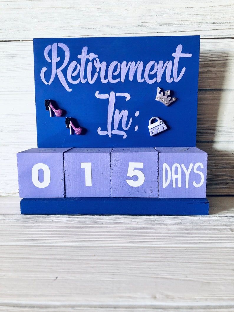 Retirement Countdown Calendar Bling Style | Etsy