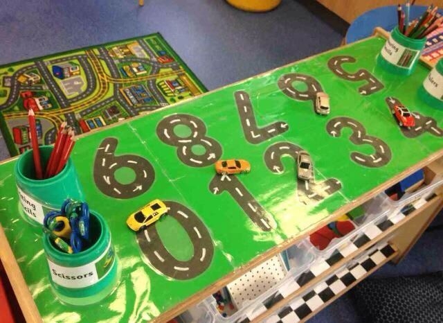 road numbers for small world area | eyfs activities, eyfs