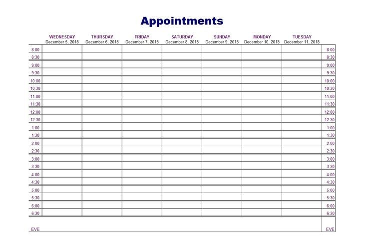 schedule for the day in 15 min increments | schedule