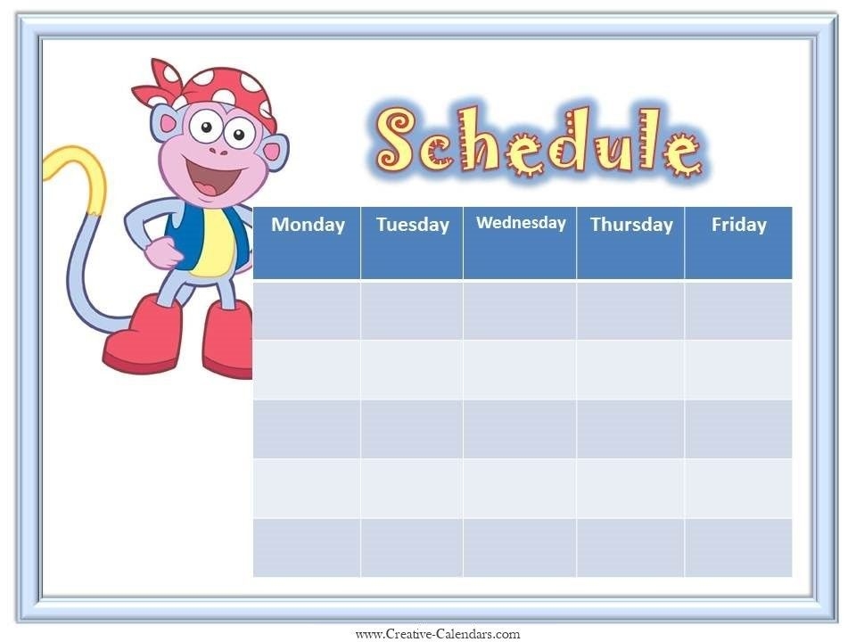 schedule template monday through friday the modern rules