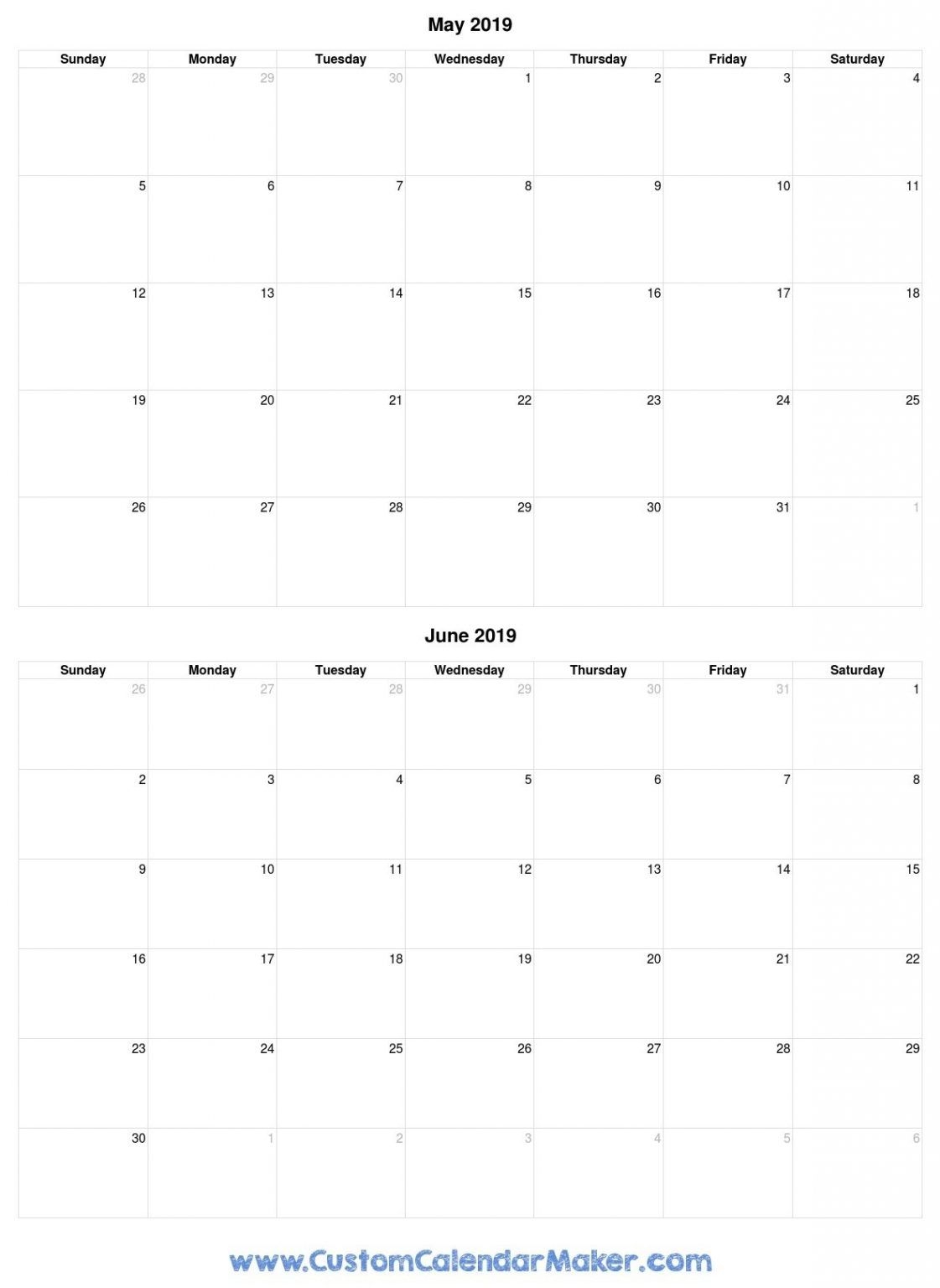 Sunday Through Saturday Template : Free Calendar Template