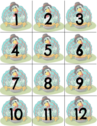 turkey number cards great editable classroom materials