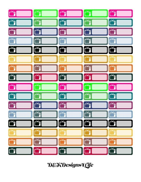 Tv Show Title And Time Slot Sized To Fit All Planners