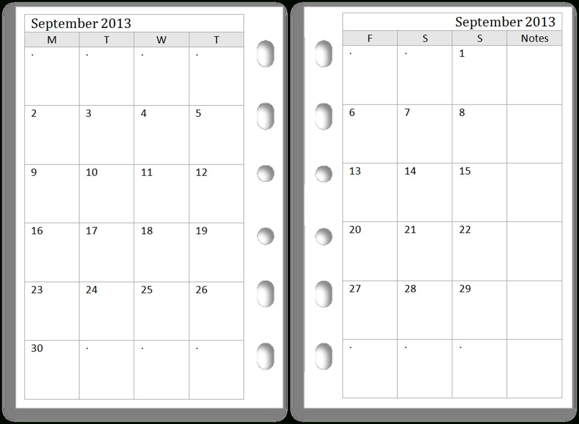 two paged blank printable calendar | example calendar