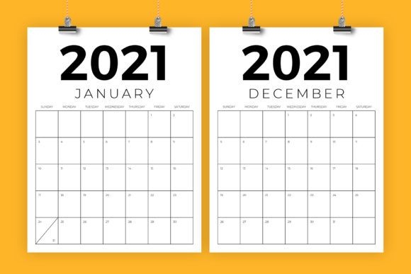 Vertical 8 5 X 11 Inch 2021 Calendar (graphic)running