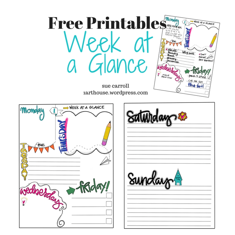 week at a glance / free printable 1arthouse | free