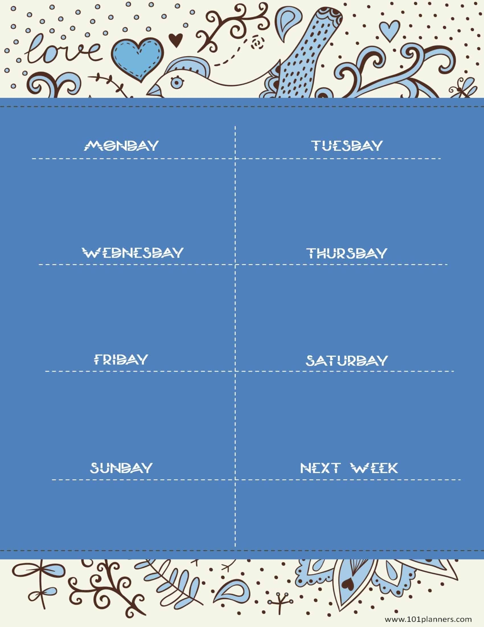 Weekly Calendar Maker | Create Free Custom Calendars