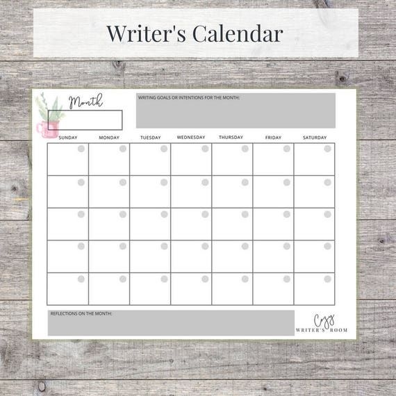 writer's calendar creative writing printable worksheet