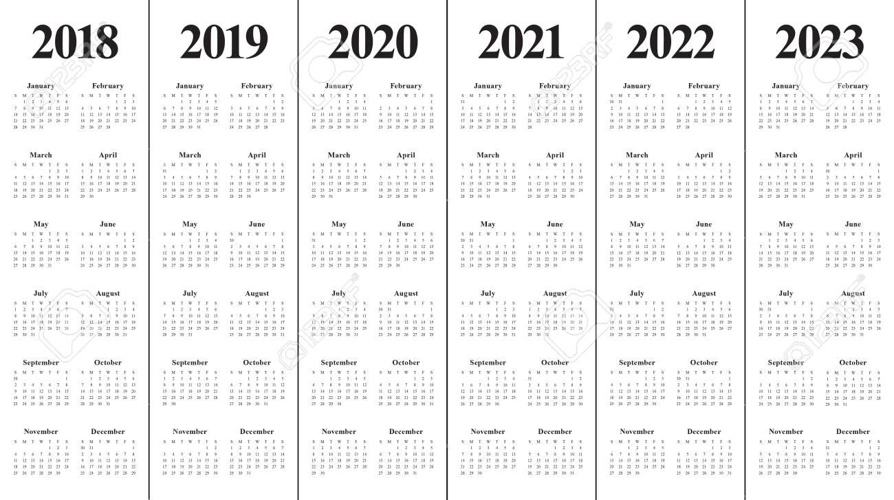 yearly calendar 2020 2021 2022 2023 calendar inspiration