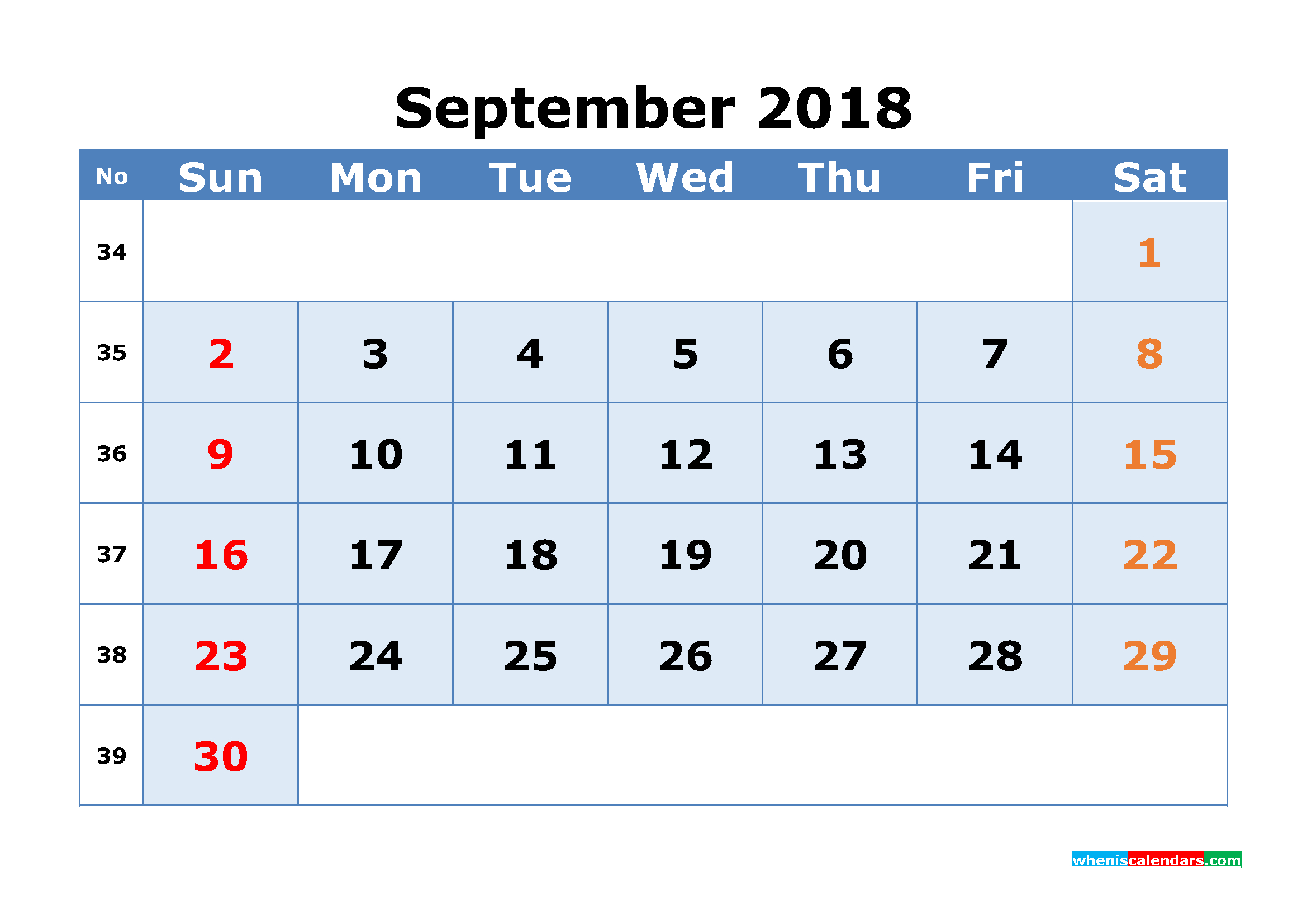 12 Month Calendar 2018 With Week Numbers As Pdf | Image