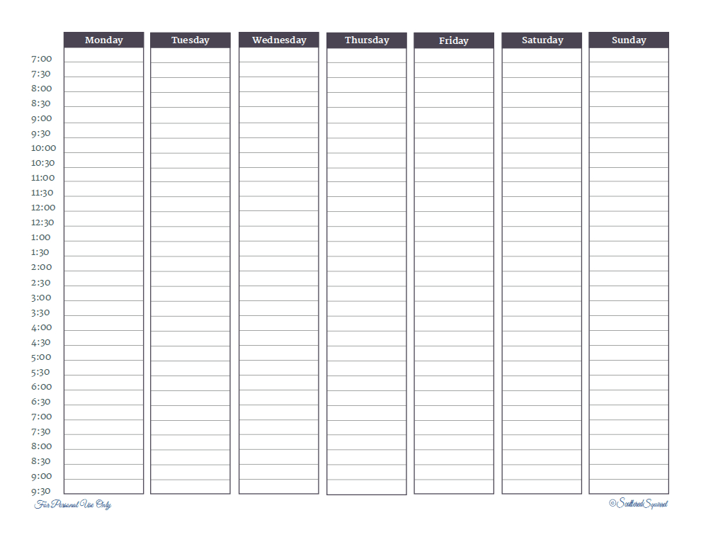 15 minute increment schedule