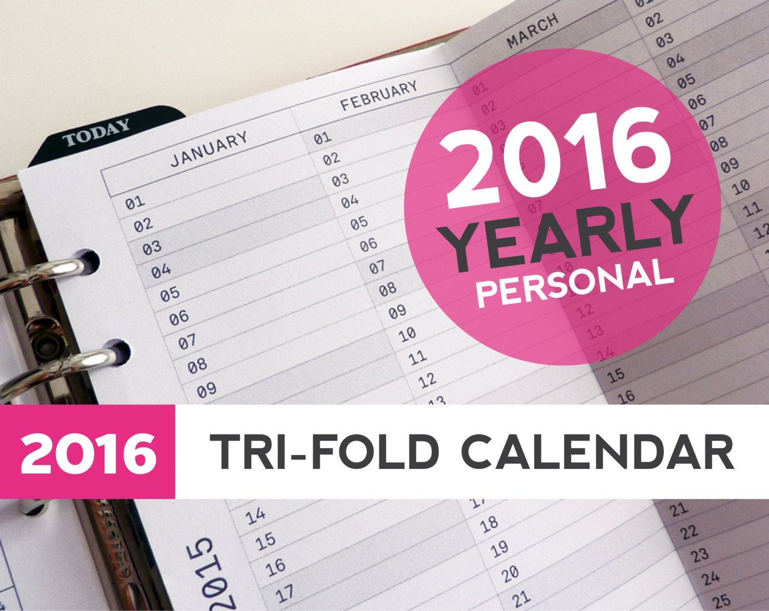 2016 yearly folding tri fold calendar filofaxwhatshewas