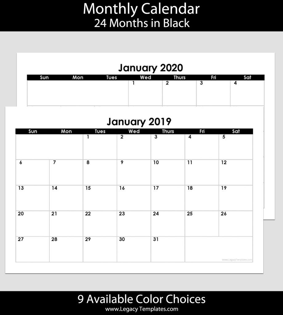 2019 & 2020 24 Month Landscape Calendar 5 5 X 8 5