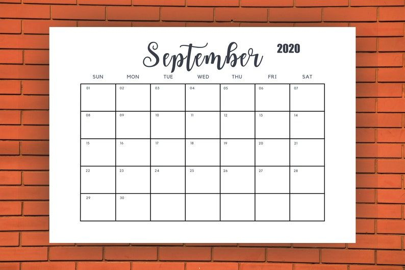 2019 2020 extra large wall calendar printable instant