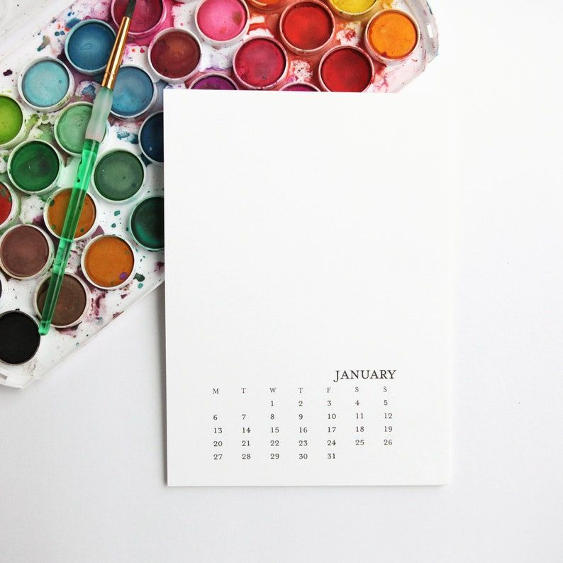 2020 printable calendar 5x7 monday sunday printable