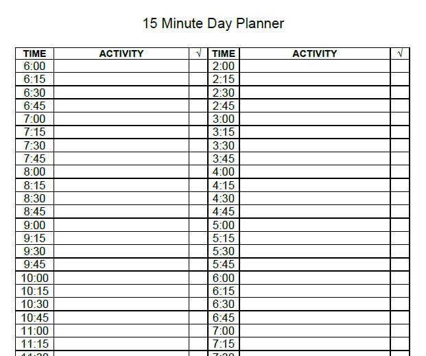 22 Free Daily Planner Templates Free Fillable Pdf Forms