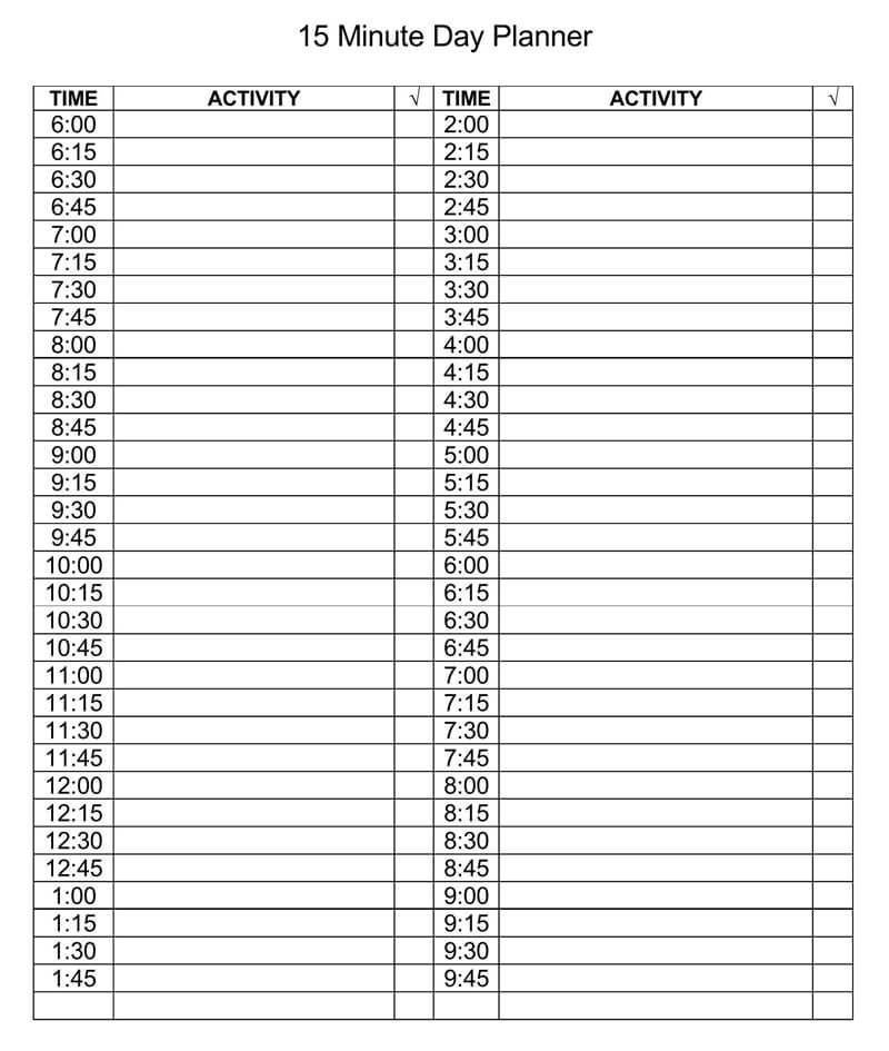 30 Free Daily Planner Templates (for Word, Excel & Pdf)