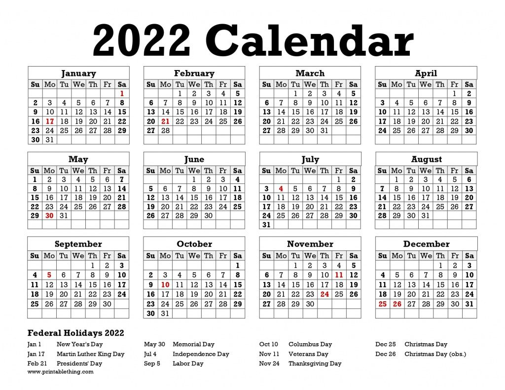 35 2021 Calendar Printable Pdf, Monthly With Holidays And