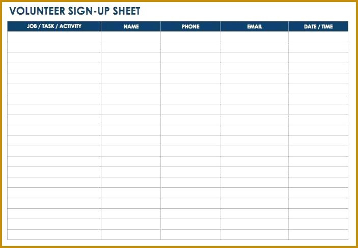 4 weekly sign up sheet template | fabtemplatez