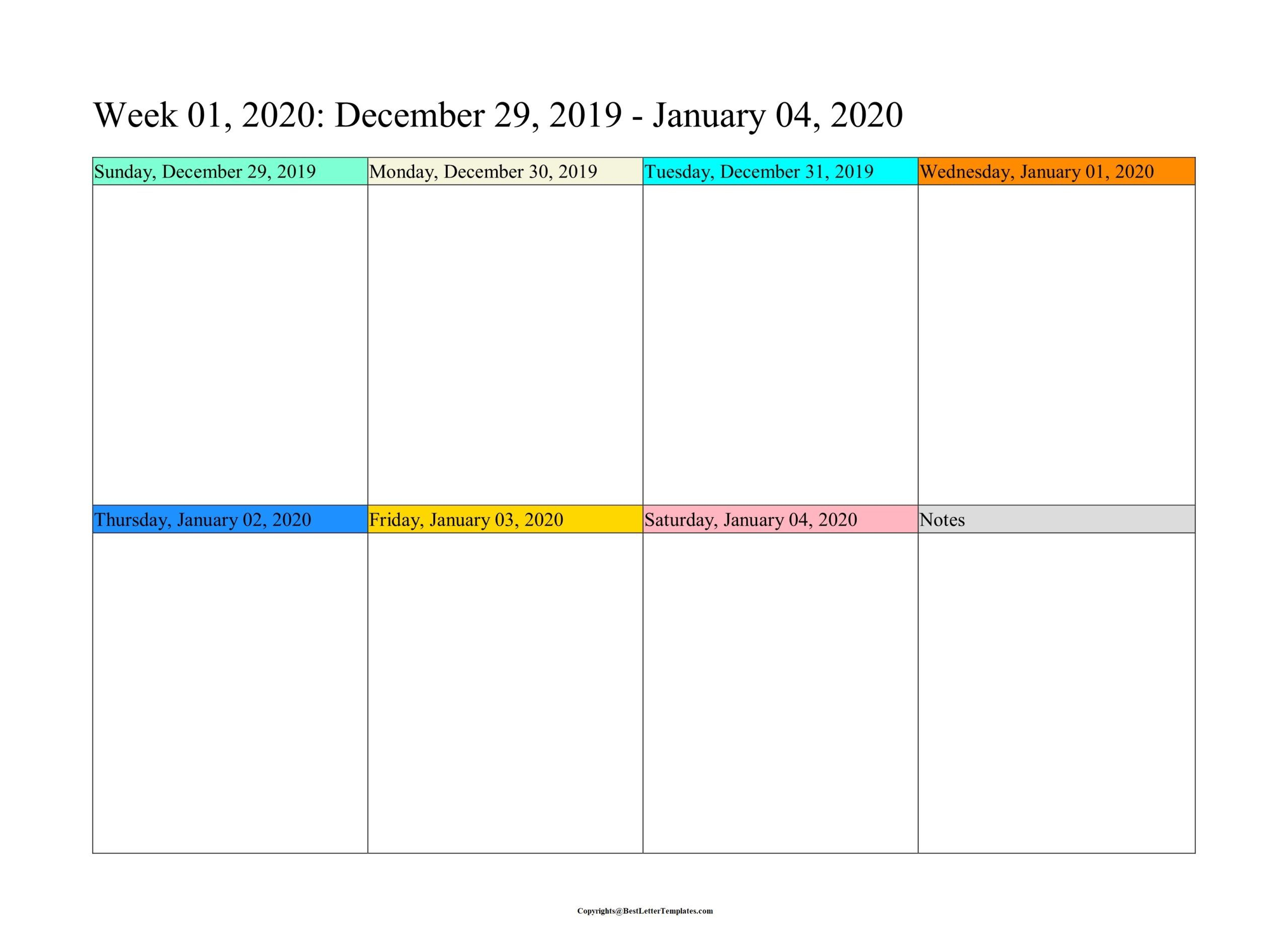 5 Free Printable Weekly Planner Calendar 2021 Template