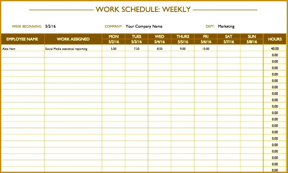 5 Lunch Break Schedule Template | Fabtemplatez