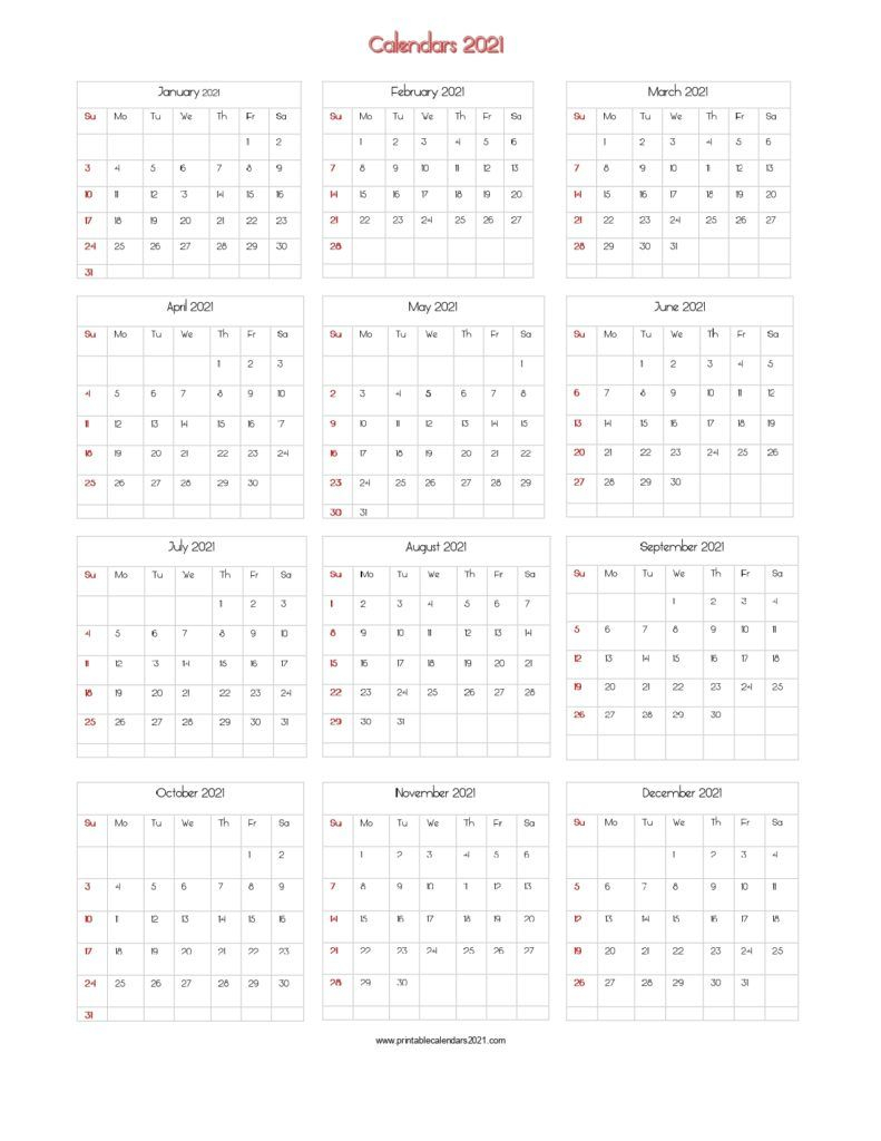 56 Printable Calendar 2022 One Page Us 2021 2022 Calendar