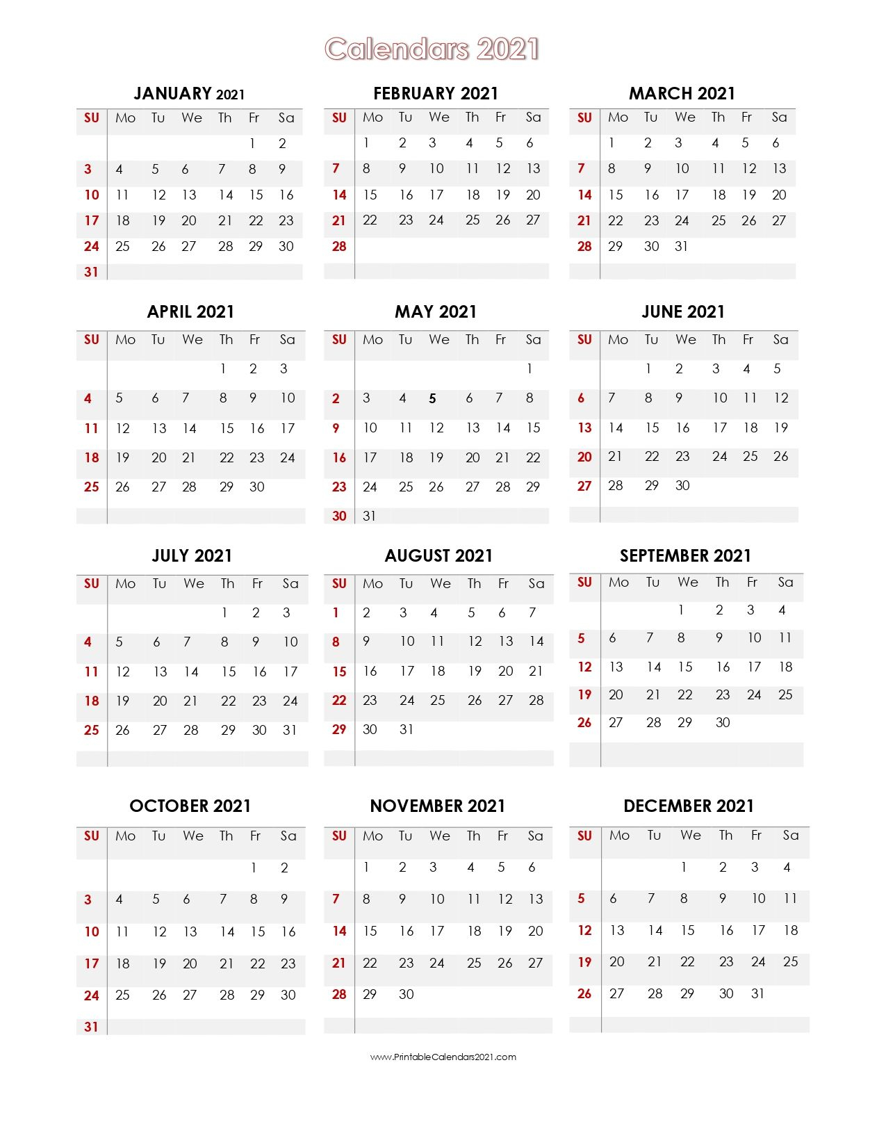 56 Printable Calendar 2022 One Page Us 2021 2022 Calendar