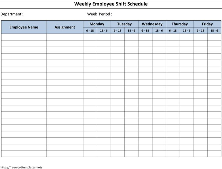6 12 Hour Shift Schedule Template Free Download