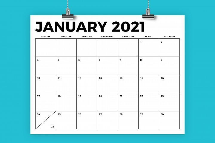 8 5 X 11 Inch Bold 2021 Calendar (438443) | Flyers