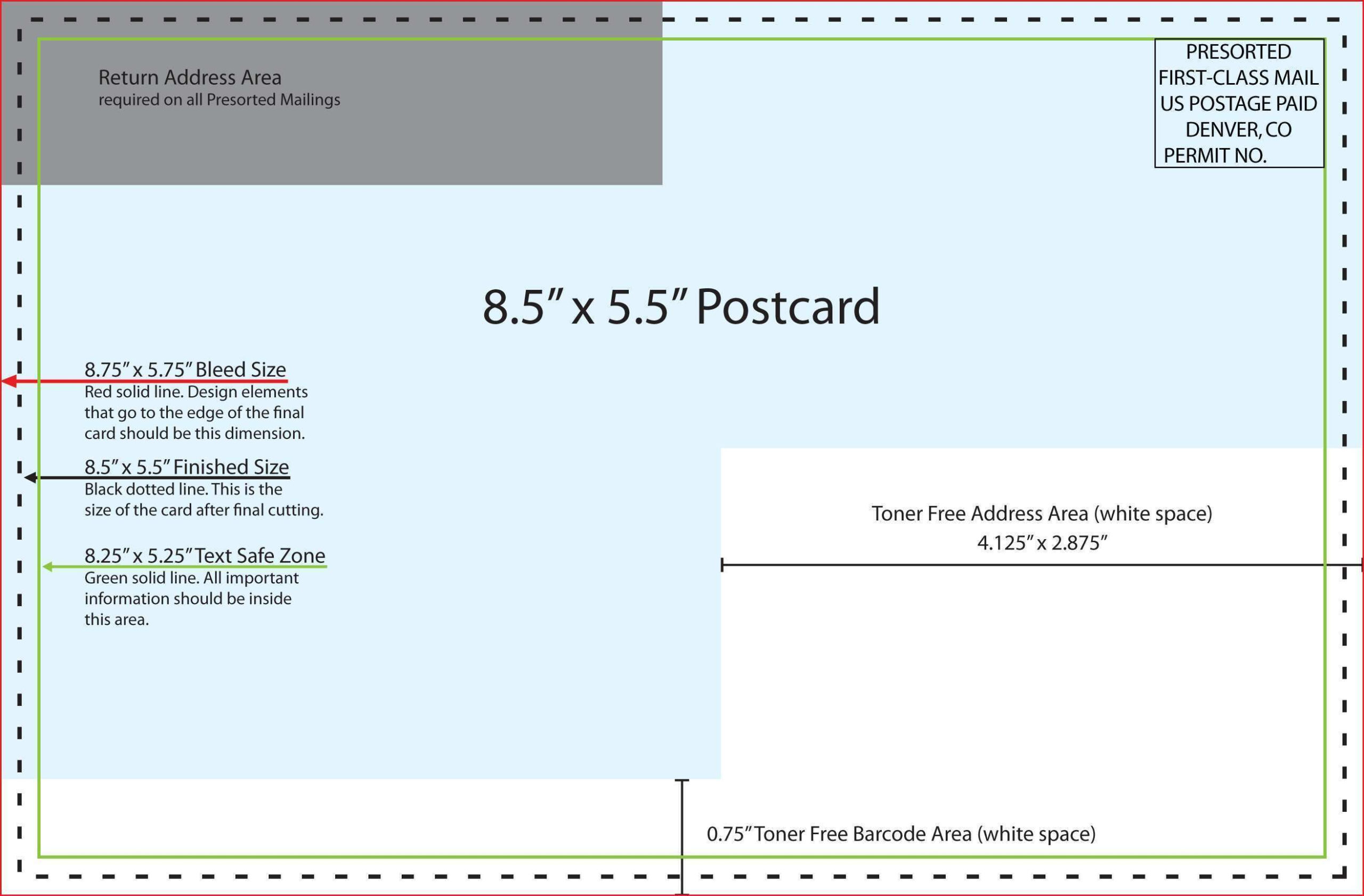 8 5 X 5 5 Card Template Cards Design Templates