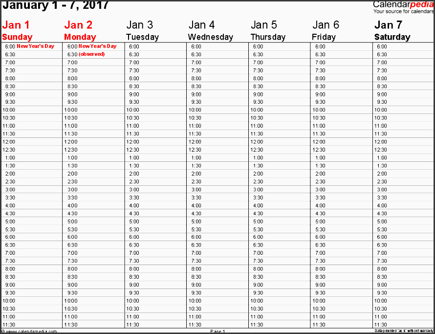 9 One Week Planner Template Easy To Use Sampletemplatess