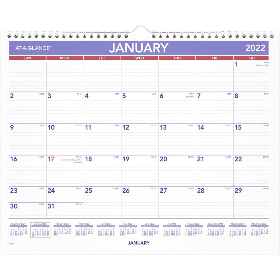At A Glance 1ppm Recycled Monthly Wall Calendar Aagpm828