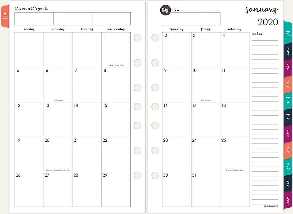 At A Glance 2021 Harmony Weekly Monthly Planner Refill