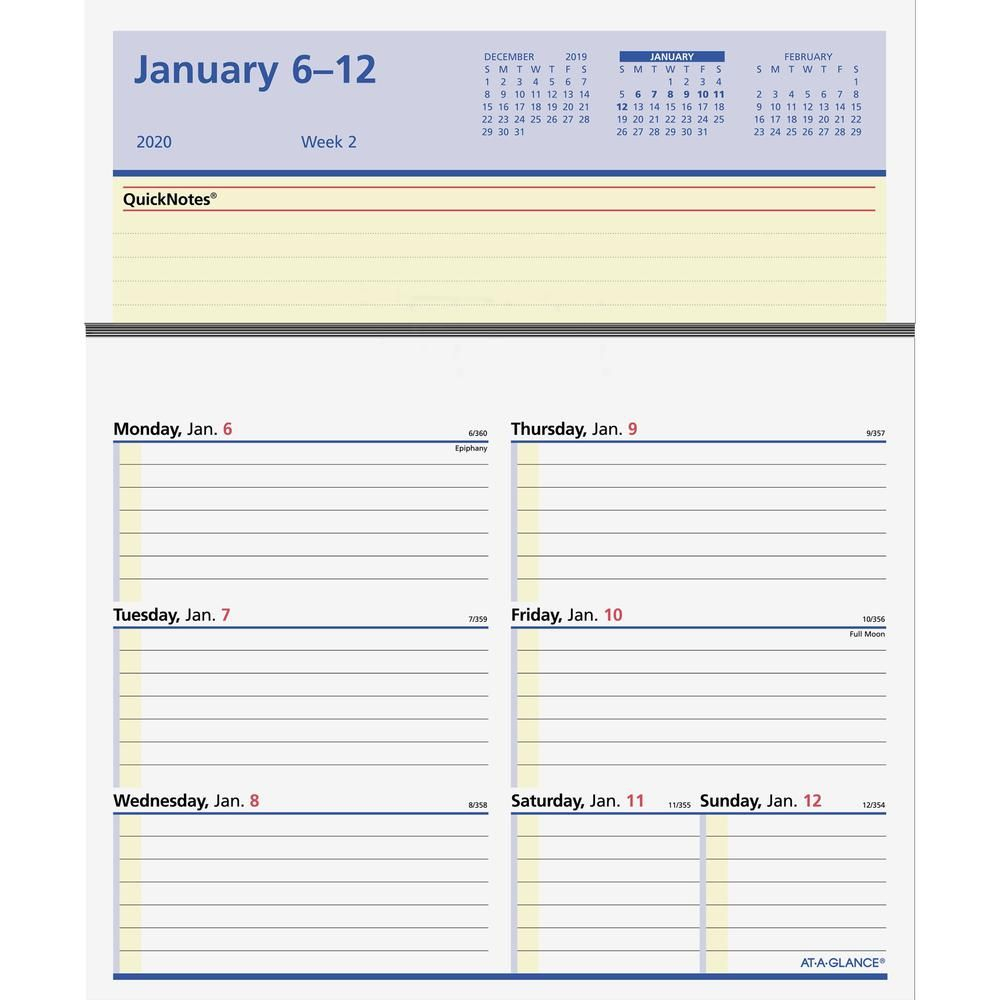 At A Glance Flip A Week Desk Calendar Refill Weekly 1