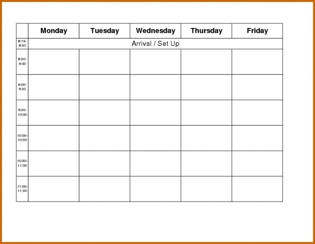 Blank Calendar Monday Through Sunday | Calendar Printable Free
