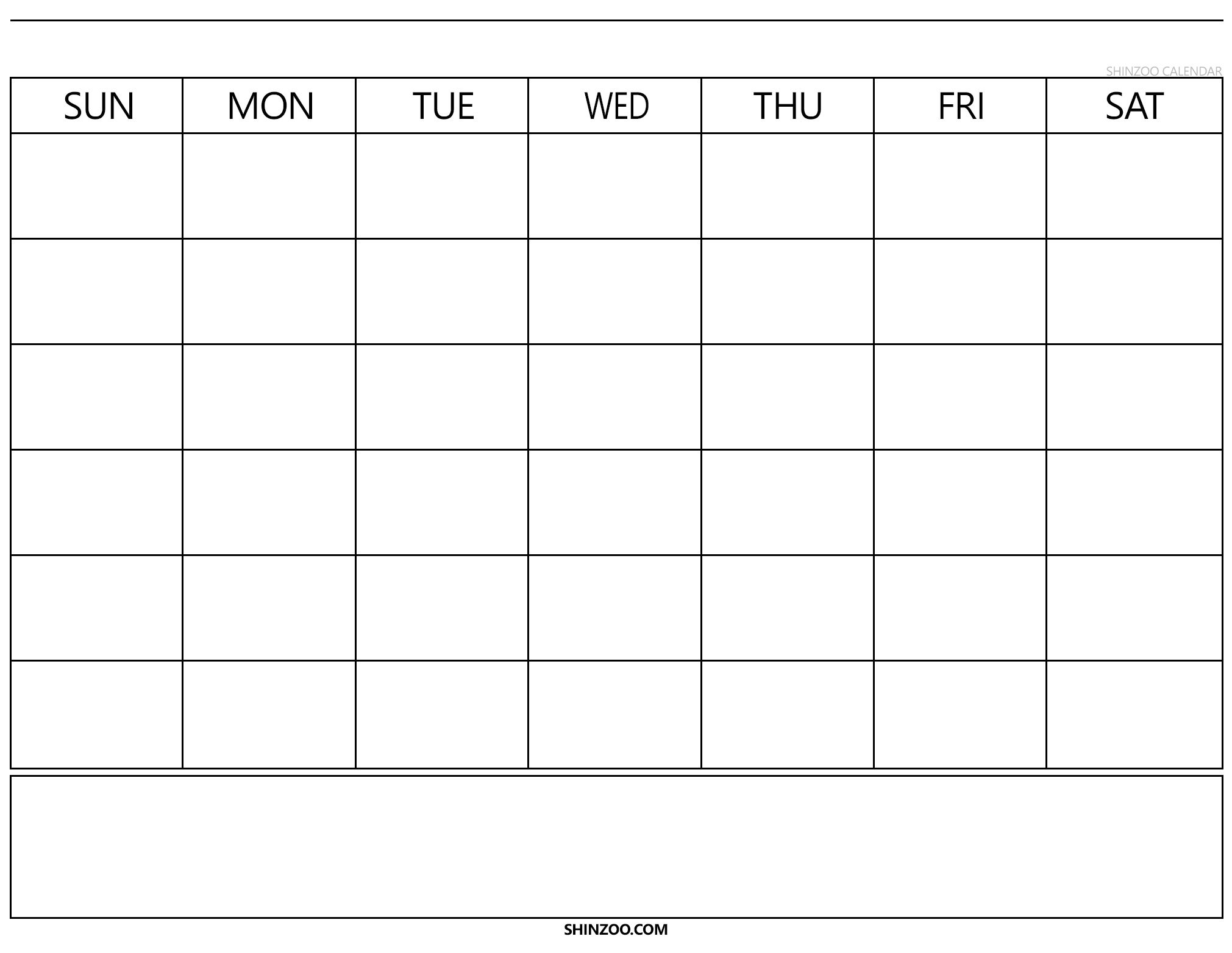 blank calendar template 2019 2020 printable