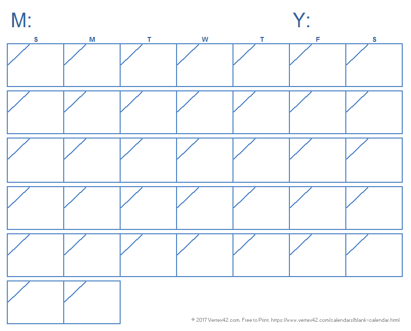 Blank Calendar Template Free Printable Blank Calendars