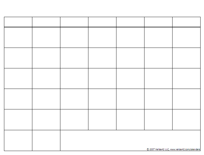 Blank Calendar Template Free Printable Blank Calendars
