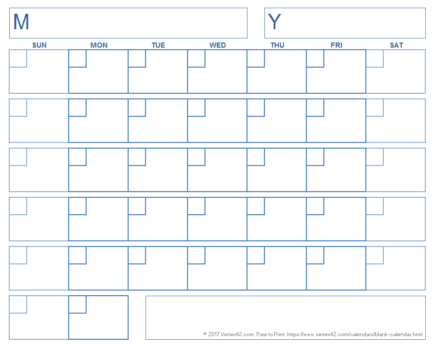 Blank Calendar With A Boxed Grid | Printable Calendar Grid