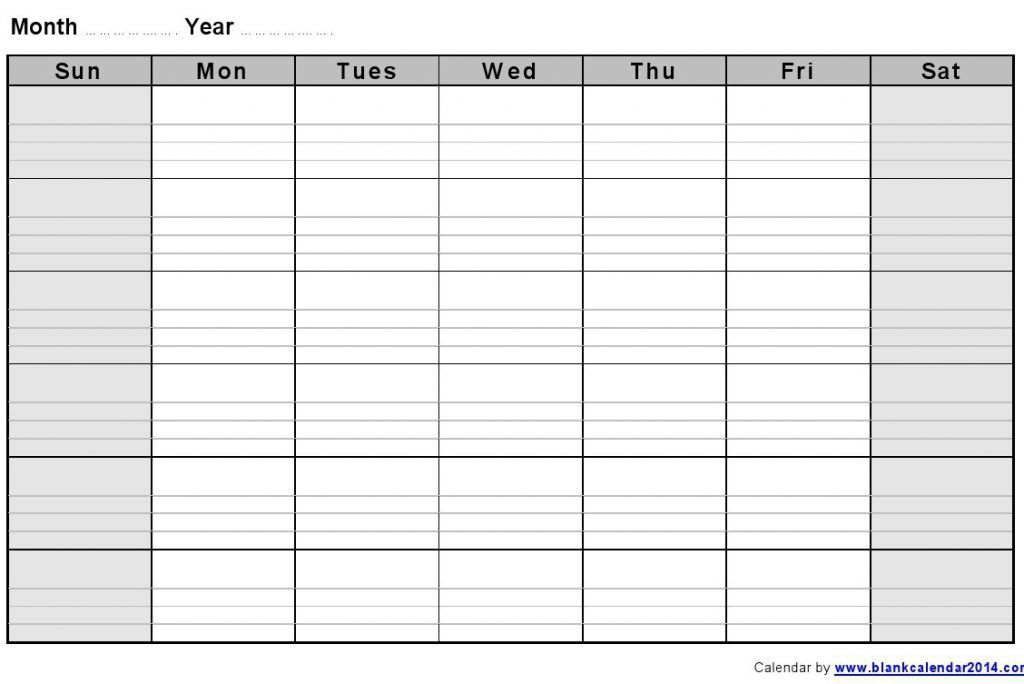 Blank Calendar With Lines Printable Year Calendar