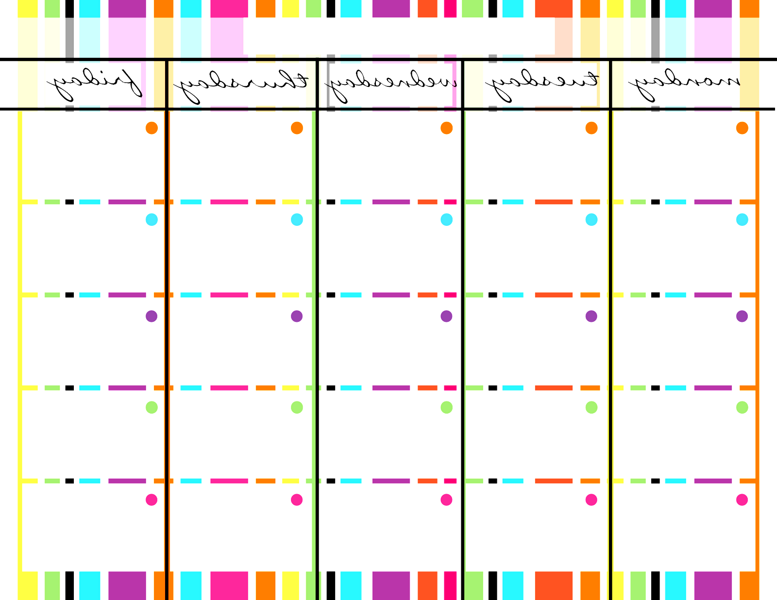 blank monday through friday printable calendar in 2020