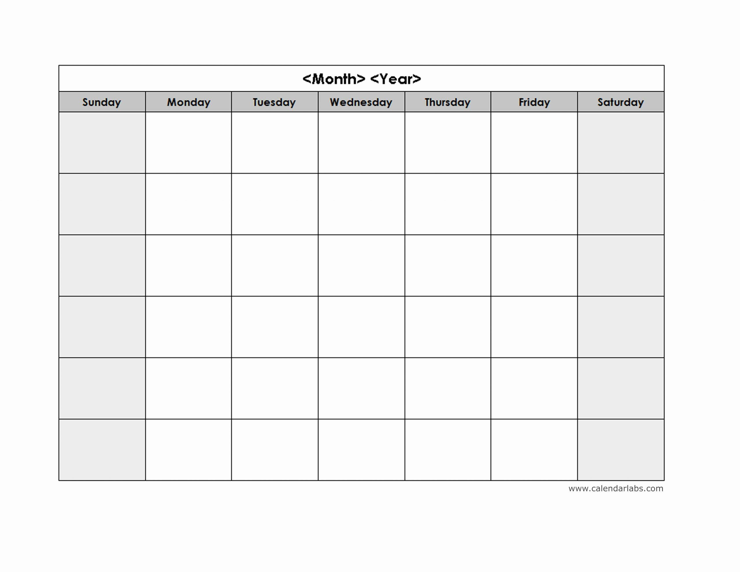 Blank Monthly Schedule Template Inspirational Download
