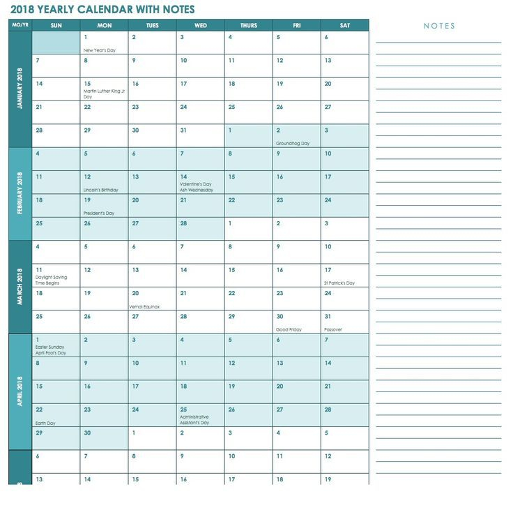 Blank Yearly Calendar Template | Yearly Calendar Template