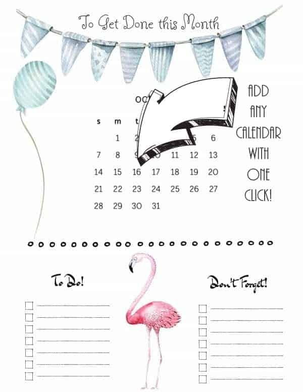 bullet journal calendar | free customizable printable