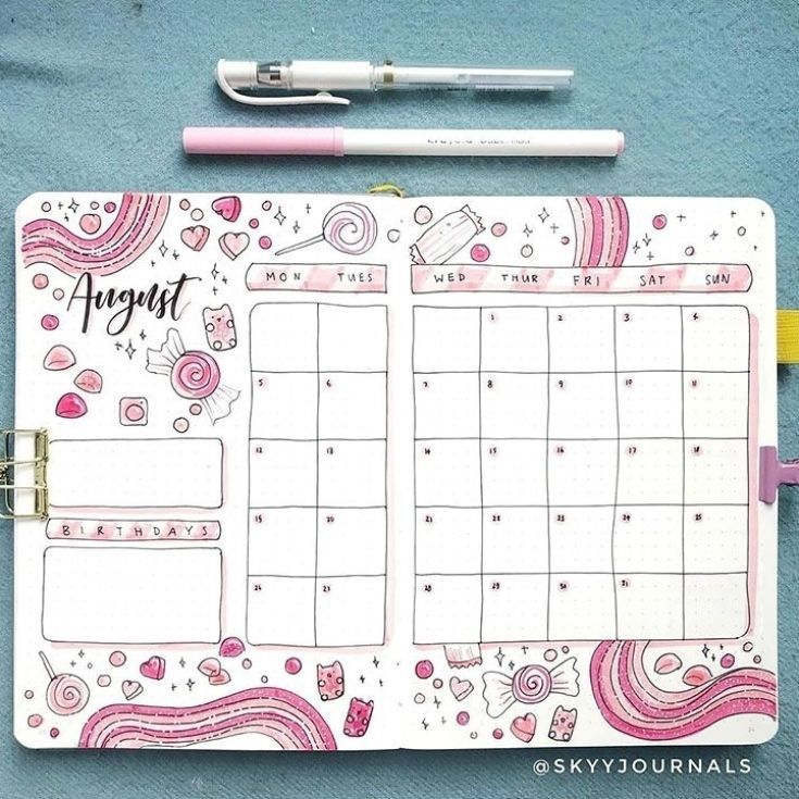 Bullet Journal Small Printable Calendar 2021 : 2020 Yearly
