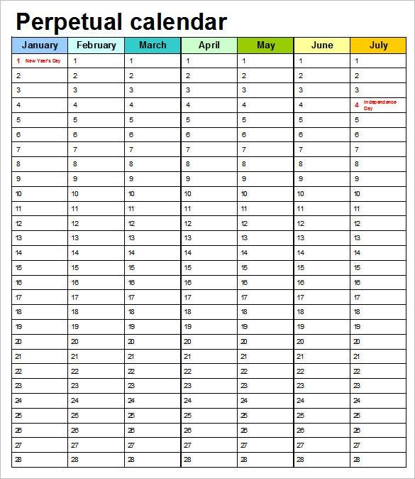 Calendar Template 41 Free Printable Word, Excel, Pdf