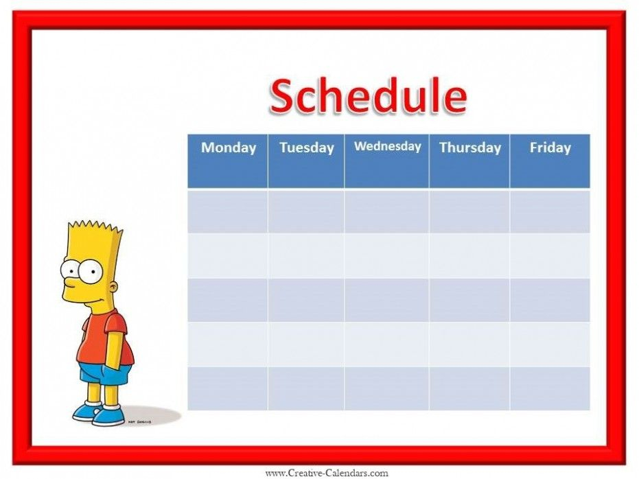 Calendar Template Monday To Friday Five Various Ways To Do