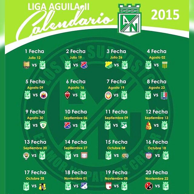 Calendario Liga Aguila Ii 2015 Alentandoalverde