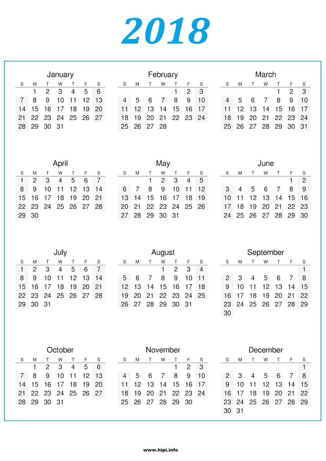 Calendars Printable / Twitter Headers / Facebook Covers