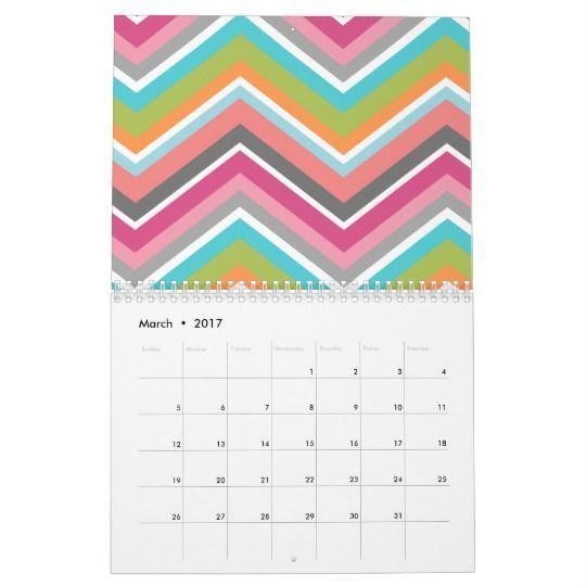Chic Girly Patterns You Can Change The Date Calendar